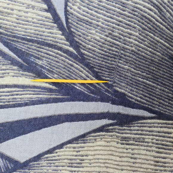 Kinross Silk Cashmere Scarf Blue Leaves - Picture 9 of 15